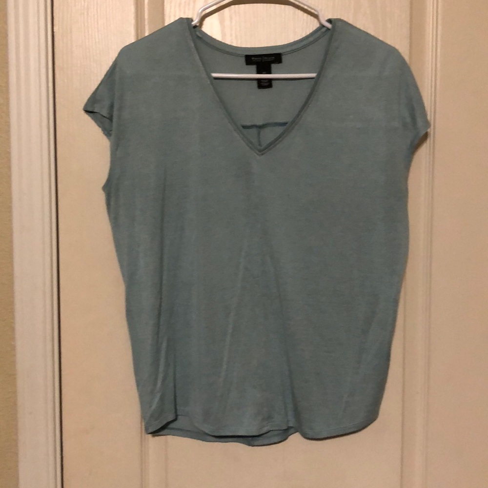 WHBM Mint Green V-Neck Blouse